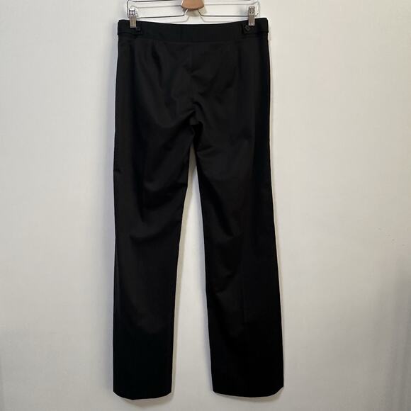 BCBGMaxazria Wendy Bell Bottom Pants 8 TALL Black Slacks 32x34 Career NEW - Picture 6 of 8